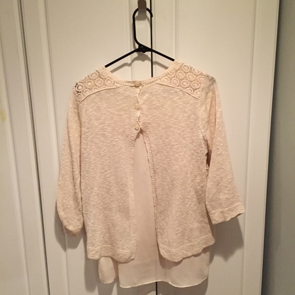 Lucky Brand lace layered top, see pic of the back! - Picture 2 of 2